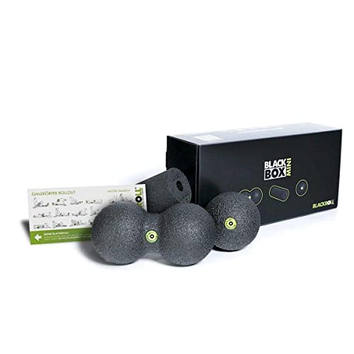 BLACKROLL® BLACKBOX MINI, Faszienrollen-Set für die Selbstmassage, BLACKROLL® Set: BLACKROLL®, MINI, BALL 08 und DUOBALL 08, Fitness-Massagegeräte für effektives Training, Made in Germany, Schwarz