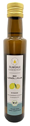 Bio Leinöl Plus Zitrone 250ml | frisch kaltgepresst aus Bio Leinsaat | besonders lecker | mit Öko-Strom in Niedersachsen hergestellt
