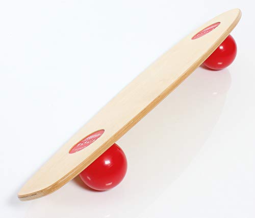 Togu Unisex – Erwachsene Balancegerät Balanza Freeride holzfarben, rot, 100 x 30 x 14 cm