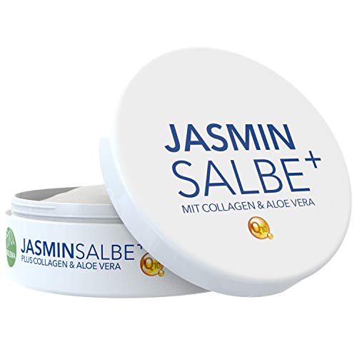Biolena Jasminsalbe Plus – Augencreme mit Collagen und Aloe Vera (1 Tiegel je 100 ml) – Augenringe entfernen Augenpflege Eye Cream Jasmin Salbe Augenringe