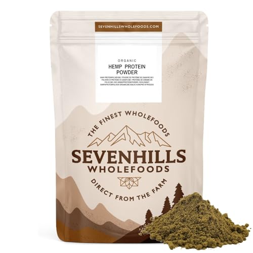 Sevenhills Wholefoods Hanfprotein Pulver Bio 1kg, Rohes, EU Anbau, Veganes, Natürliche