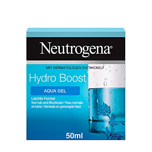 Neutrogena Hydro Boost Aqua Gel (50ml) - Feuchtigkeitsspendende Gesichtspflege mit Hyaluron und pflanzlicher Trehalose - ölfreie Feuchtigkeitscreme für Normale und Mischhaut