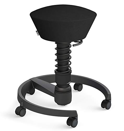 aeris Swopper New Edition Ergonomischer Hocker mit Gleitern – Dynamischer Bürostuhl für einen gesunden Rücken – Vielseitiger Bürohocker und Sitztrainer – 45-59 cm Sitzhöhe, Feder Standard