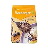 Seeberger Leinsamen 9er Pack: Naturbelassene Leinsamenkörner - ideal zum Backen oder als Topping für Salate & Porridge - ganze Körner, vegan (9 x 250 g)