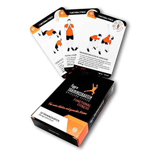 figgrs® Functional Fitness - 57 Trainingskarten mit 50 Fitnessübungen für eine leistungsfähige & dynamische Muskulatur I Bodyweight Übungen ohne Gerät I Für Männer und Frauen