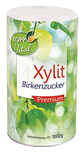 Kopp Vital Xylit Birkenzucker Premium | 1 kg | Premium-Qualität aus Finnland | 100 % Xylit | Backen und Kochen