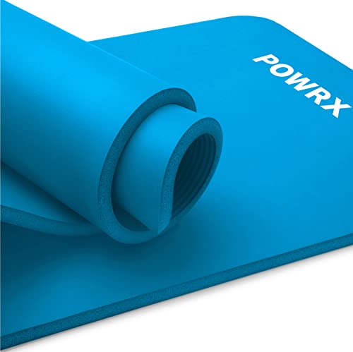 POWRX Gymnastikmatte I Fitnessmatte Rutschfest mit Tragegurt, Tasche und Übungsposter I 190 x 60, 80 oder 100 cm I Premium Sportmatte für Yoga, Gymnastik und Pilates I TÜV Süd bestätigt Phthalatfrei