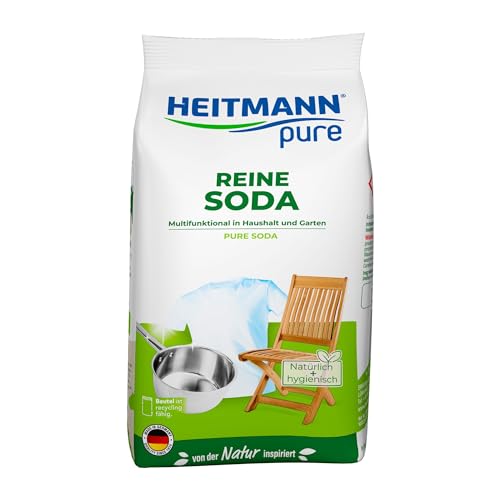 HEITMANN pure Reine Soda: Ökologischer Vielzweck-Reiniger für den Haushalt, Zugabe zu Spülmittel und Putzmittel, 1x 500g