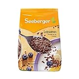 Seeberger Leinsamen 9er Pack: Naturbelassene Leinsamenkörner - ideal zum Backen oder als Topping für Salate & Porridge - ganze Körner, vegan (9 x 250 g)
