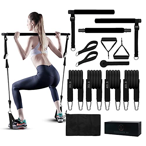 Lange Stoff Fitnessbänder Widerstandsbänder Set, Rutschfeste Pull Up Resistance Band für Männer/Frauen, 4 Set Long Fitnessband Klimmzugband für Krafttraining, Yoga, Pilate, Gymnastik, Home Gym Workout