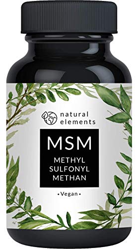 MSM Kapseln - 365 vegane Kapseln - Laborgeprüft - 1600mg Methylsulfonylmethan (MSM) Pulver pro Tagesdosis - Ohne Magnesiumstearat, hochdosiert
