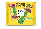 Ritter Sport Vegan Roasted Peanut 100 g, Schokolade-Kuvertüre mit knackig gerösteten & gesalzenen Erdnüssen, leckere Schokoladentafel als ideale Mischung aus süßen und salzigen Snacks