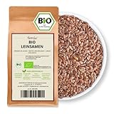 Kamelur Bio Leinsamen Ganz (1kg) - Bio Leinsamen Braun ohne Zusätze