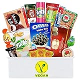 Vegane Süßigkeiten aus aller Welt - Asiatische, afrikanische, osteuropäische, süd & nord amerikanische Süßigkeiten Box – Vielfältige Sweets & Snacks Candy Box - Süssigkeiten Box vegan Geschenk